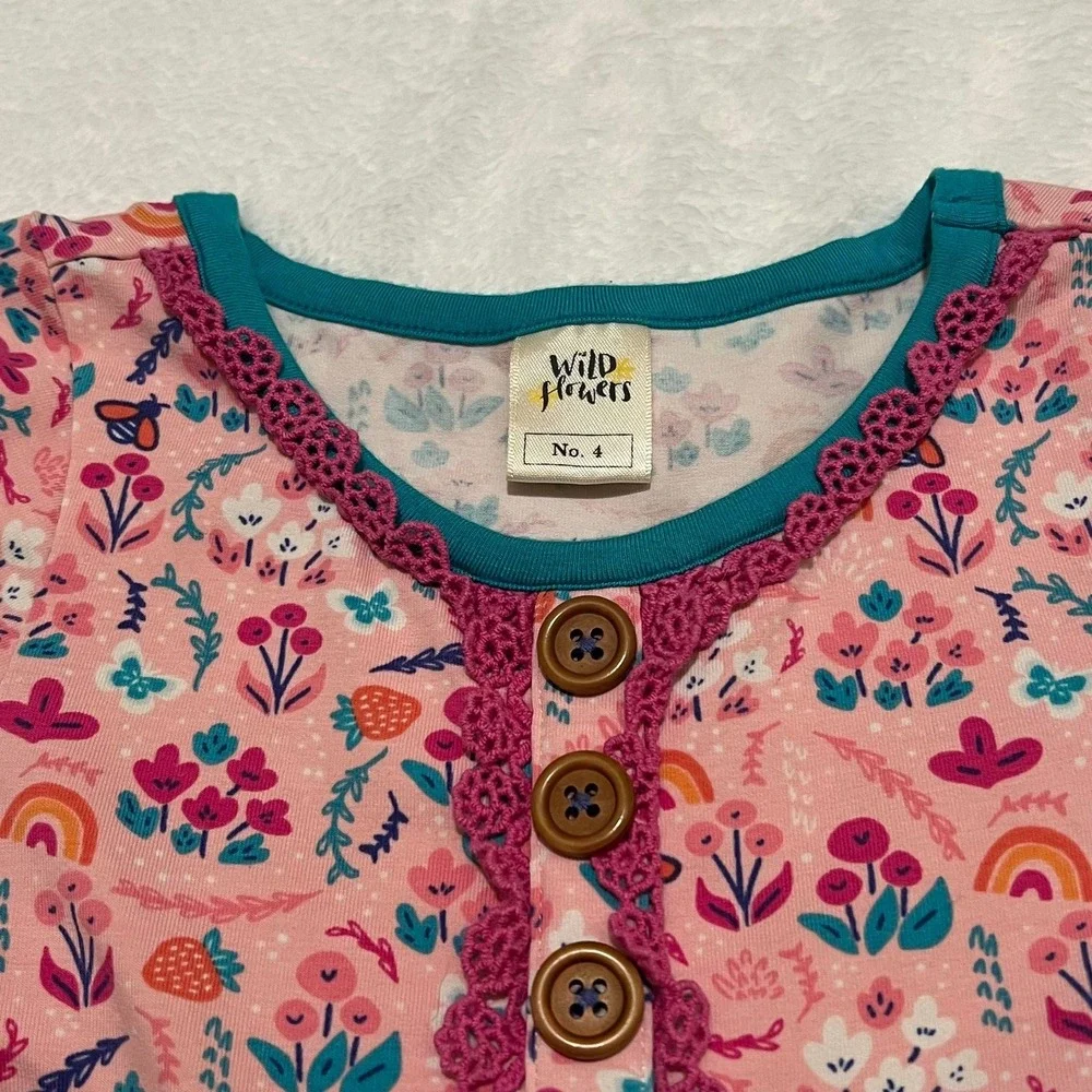 Wildflowers Size 4 Dress Happy Dress Pink Wild Flowers